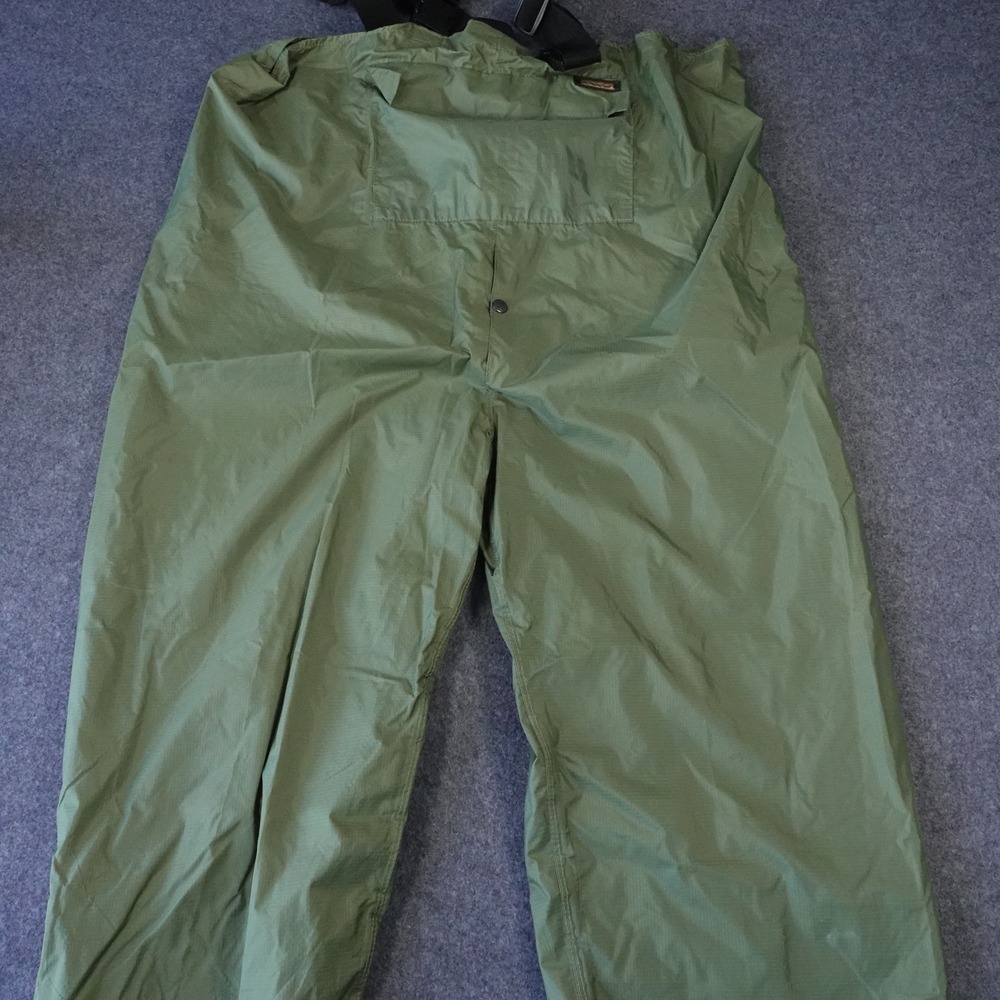 Remington Mens XL Green Ripstop Nylon Waterproof Bib Waders Overalls Ran Pants